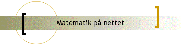 Matematik p nettet